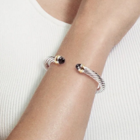 David Yurman cable knit bracelet w/black onyx - Picture 6 of 13
